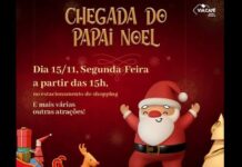 Papai Noel chega em Varginha em pleno feriado Papai Noel