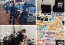 PC prende suspeitos de usar carros roubados para assaltar casas e comércios Polícia