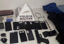 Polícia Militar age rápido e recupera aparelhos roubados em Varginha eletronicos recuperados