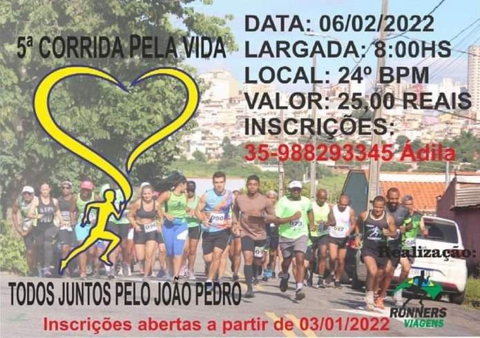 cartaz Corrida pela Vida
