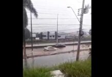 Avenida Princesa do Sul alaga novamente. Prefeitura se manifesta Avenida Princesa do Sul