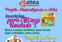 CDCA abre inscrições para projeto de musicalização e artes Projeto de Musicalização e Artes