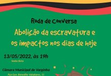 Abolição da escravatura será tema de roda de conversa nesta sexta na Câmara Municipal Roda de conversa Abolição da Escravatura