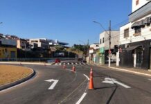 Atenção motoristas: tem alterações no trânsito da rotatória do bairro Santa Maria Obras na Rotatória do Santa Maria