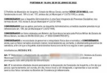 Diretora de escola é afastada por suspeita de agredir alunos documento de afastamento