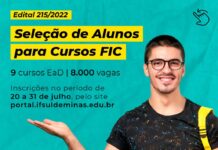 Terminam amanhã as inscrições para 9 Cursos Gratuitos de capacitação profissional a distância (EaD) Cursos Gratuitos EaD IFSULDEMINAS