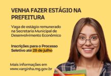 Inscrições em Processo Seletivo para Estágio Remunerado na Prefeitura terminam amanhã Estágio remunerado prefeitura de varginha