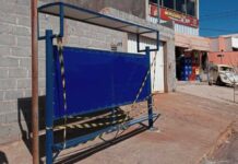 Novos abrigos de ônibus são instalados em Varginha abrigo de ônibus