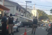 Acidente causa lentidão no centro de Varginha na manhã desta quinta Acidente