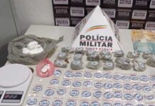 PM cumpre mandado e apreende drogas em Varginha apreensão