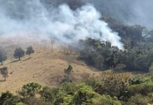 Bombeiros combatem dois grandes incêndios na região Incêndio