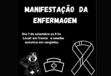 Profissionais de enfermagem fazem manifestação pacífica no dia 7 de setembro Manifestação