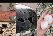 Chuva de granizo deixa desalojados e desabrigados em várias cidades do Sul de Minas Chuva de Granizo