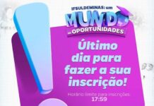 Termina hoje o prazo para se inscrever nos Cursos Superiores e Técnicos gratuitos do IFSULDEMINAS Último dia para inscrição nos cursos superiores e técnicos gratuitos do IFSULDEMINAS 2023