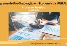 Unifal-MG tem vagas abertas para Mestrado em Economia Mestrado em Economia Unifal-MG