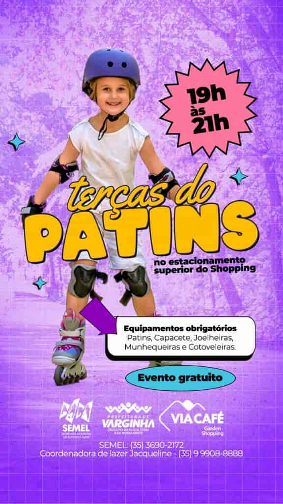 Aulas gratuitas de patins shopping Varginha