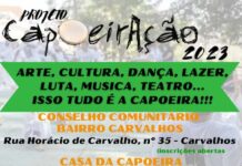 Projeto CapoeirAção está com inscrições abertas para moradores do bairro Carvalhos e entorno CapoeirAção
