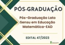 Pós-graduação gratuita em Educação Matemática EaD está com inscrições abertas até amanhã Pós-graduação gratuita ead ifsuldeminas matemática