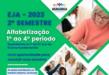 Escola Municipal abre inscrições para o EJA – Anos Iniciais Eja anos iniciais