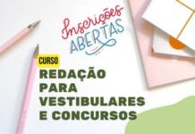 Inscrições para Minicurso online de Redação para Vestibulares e Concursos terminam amanhã Minicurso Redação Vestibulares Concursos gratuito online