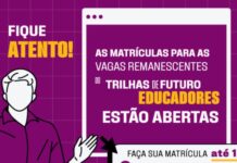 Secretaria de Educação abre novas vagas para o Trilhas de Futuro Educadores Programa Trilhas de Futuro Educadores vagas