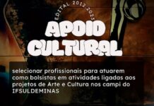 Inscrições para Bolsas de Apoio em Projetos de Arte e Cultura no Sul de Minas terminam hoje Projetos Culturais Bolsas