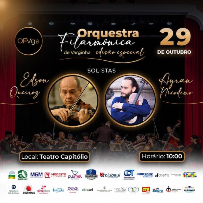 Orquestra Filarmônica de Varginha Concerto gratuito Orquestra Filarmônica de Varginha Concerto gratuito