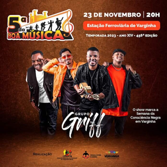 5ª da Boa Música, especial da Semana da Consciência Negra, terá show com Grupo Griff na estação 5ª da Boa Música, especial da Semana da Consciência Negra, terá show com Grupo Griff na estação.