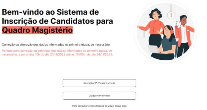 correção de isncrições correção de isncrições