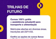 Senac abre vagas em cursos técnicos gratuitos em Varginha, Alfenas e outras cidades do Sul de Minas senac trilhas de futuro sul de minas
