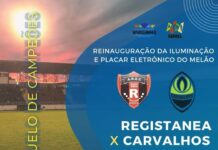 Campos de Futebol são revitalizados em Varginha e Melão ganha Placar Eletrônico Jogo Melão novo placar
