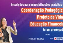 Inscrições em 3 Especializações gratuitas EaD da SEE/MG terminam amanhã Especializações Gratuitas em Coordenação Pedagógica Projeto de Vida e Educação Financeira
