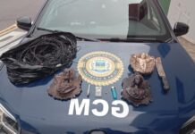 Guarda Municipal conduz dois suspeitos por furto de cabos de fiação elétrica em Varginha Guarda municipal varginha furto cabos