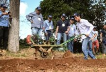 Dias de Campo da Fundação Procafé em Varginha arrecada 3 toneladas de alimentos para o RS, veja como foi o evento Demonstração Burrinho Mecânico