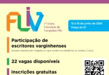 Feira Literária de Varginha (FLIV) está com inscrições abertas para escritores locais FLIV
