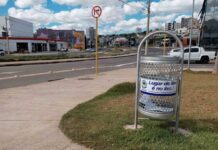 Novas Lixeiras são instaladas em Varginha Noval Lixeiras em Varginha