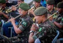 Banda de Música da ESA se apresenta hoje no Shopping em comemoração ao Dia do Soldado Banda de Música da ESA