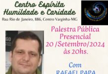 Rafael Papa apresenta palestra “Curas Espirituais” nesta sexta (20) em Varginha, o evento é gratuito Rafael Papa em Varginha