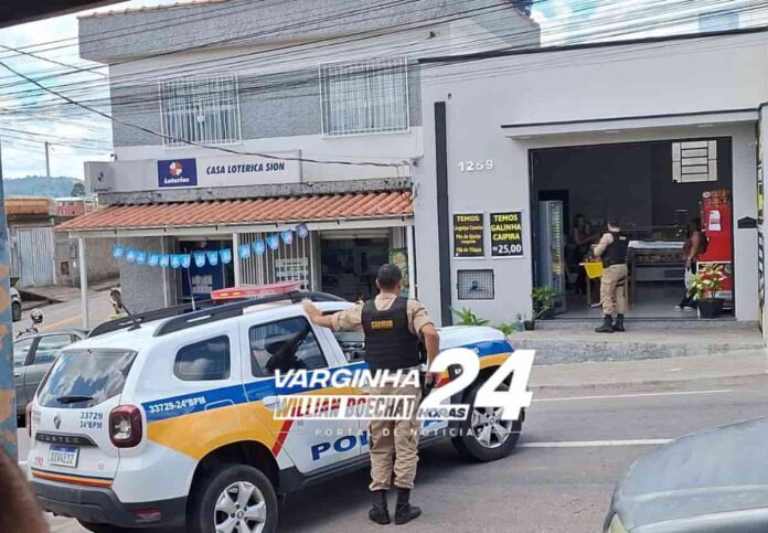 A tentativa de assalto aconteceu nesta segunda-feira (18) em uma lotérica no bairro Sion em Varginha, dois homens suspeitos seguem sendo procurados pela Polícia Militar.