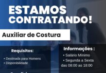 Empresa tem vaga de emprego aberta para Auxiliar de Costura vaga de emprego auxiliar de costura varginha