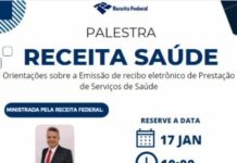 Receita Federal em Varginha promove palestra presencial sobre Receita Saúde O analista tributário Evaldo Macedo será o instrutor da palestra presencial sobre saúde na Receita Federal em Varginha.