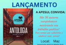 1ª Antologia Poética da APESUL será lançada nesta sexta-feira 1ª Antologia Poética