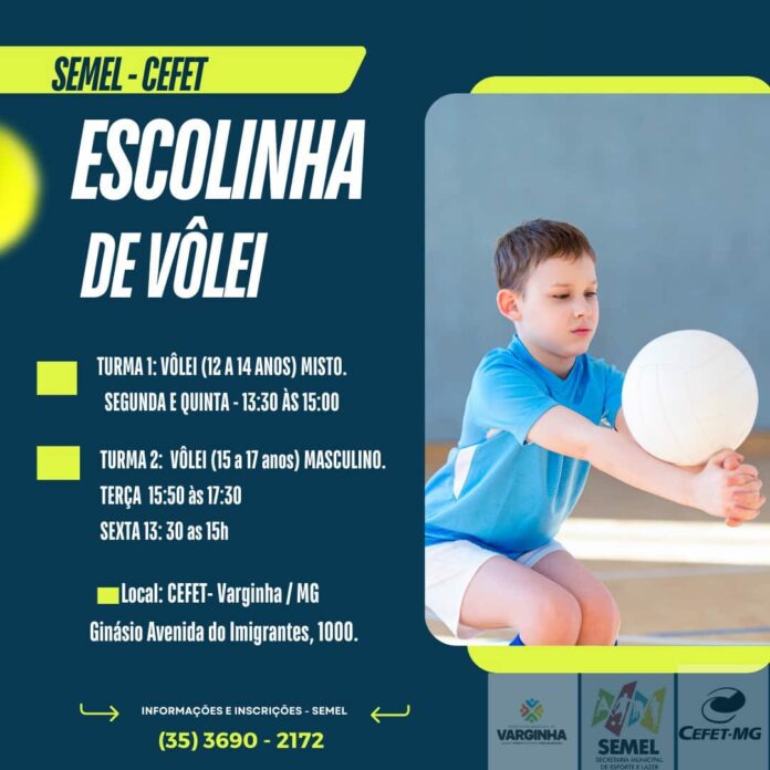 escolinha-de-voleir Semel e Cefet lançam Escolinha de Vôlei em Varginha