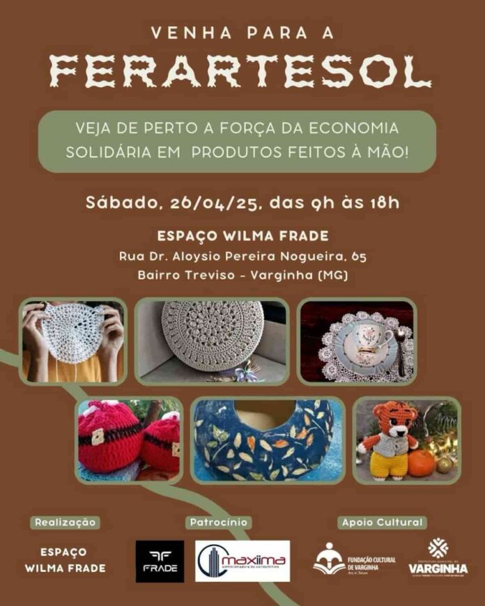 feira A III Feira de Artesanato e I Feira de Economia Solidária no Espaço Wilma Frade acontece neste sábado (26).