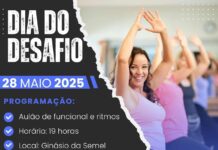 Dia do Desafio: evento em Varginha terá aulão gratuito de treinamento funcional e ritmos Cartaz Dia do Desafio Varginha