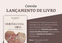 Professor varginhense lança livro de causos na Biblioteca Pública de Varginha nesta segunda Wanderson Boareto apresenta “Histórias para Luísa” em evento gratuito com música e transmissão ao vivo