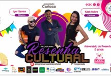 Programa Resenha Cultural celebra 5 anos com música ao vivo e sorteios especiais Programa Resenha Cultural celebra 5 anos
