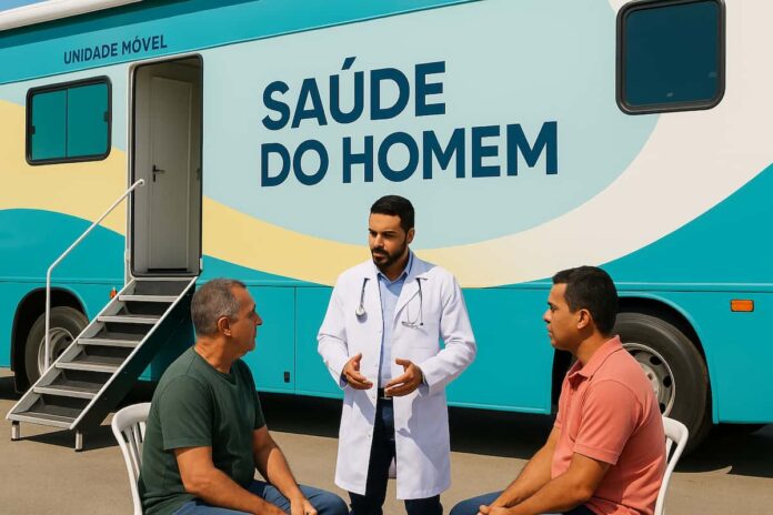 Unidade Móvel oferece atendimentos gratuitos para saúde do homem no centro de Varginha