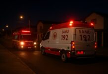 Homem morre atropelado por caminhão na Vila Barcelona, em Varginha Resgate Samu Bombeiros Varginha