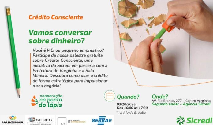 Palestra gratuita em Varginha ensina MEIs e pequenos empreendedores a acessar crédito Palestra gratuita em Varginha ensina MEIs e pequenos empreendedores a acessar crédito